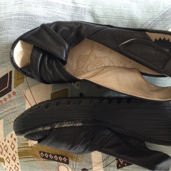 Fly London Black Yakin Wedge Heel Open Toe Sandals. Sz 37. Comfy, Cute, HP! - Picture 7 of 12